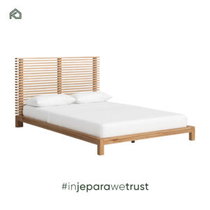 Meubles de chambre à coucher pour hôtel, fabrication directe d'usine, sur mesure, style mid-century modern, en teck massif, sculptés à la main, confortables, cadre double, OEM ODM - Product Image 1