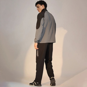 Custom Logo Men Winter Tracksuit Set Polyester Spandex 2 Piece <b>Zip</b> Jacket Jogger Pants Sportswear - Product Image 5