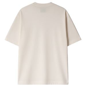 Men Oversized Short Sleeve T Shirt <b>Neutral</b> Minimal Chest Logo Cotton Loose Fit Casual Streetwear Top OEM - Product Image 2