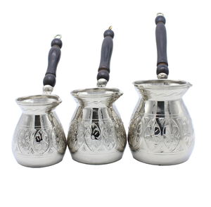 Cafetera Turca Griega Árabe para Estufa, Cezve Ibrik Briki con Mango de Madera - Product Image 6