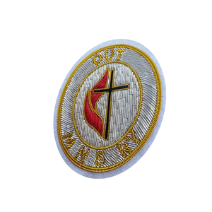 Pakistan Made Wholesale Blazer Badges 2026 Customized Color Luxury Solid Color Bullion Wire Embroidery Eco-Friendly Handmade - Product Image 3