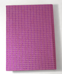 Carnet à couverture rigide en papier de coton recyclé fait main, couleur rose métallisé, feuilles gaufrées à carreaux, vente en gros - Product Image 4