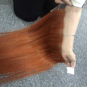 วิกผมตรงจากธรรมชาติสำหรับต่อผมมนุษย์แท้สีส้ม100% - Product Image 3