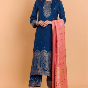 Safaa- Wholesale Indian Ethnic Wear Viscose Woven <b>Suit</b> Traditional Party Wear Kurti Set <b>for</b> <b>Women</b> <b>Dress</b> Material Pakistani <b>Suits</b> - Product Image 1