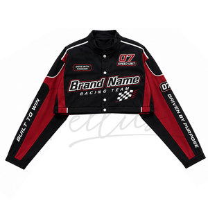 ชุดเซ็ตเสื้อแจ็คเก็ตครอปและกางเกงขาสั้นสำหรับผู้หญิง รุ่น Windbreaker Cropprd Racing เหมาะสำหรับฤดูร้อน - Product Image 6