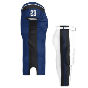 Fournisseur en gros de vêtements de football américain, maillot rembourré à col en V, pantalon à fermeture à boucle, ensemble uniforme de match pour jeunes avec initiales personnalisées - Product Image 3