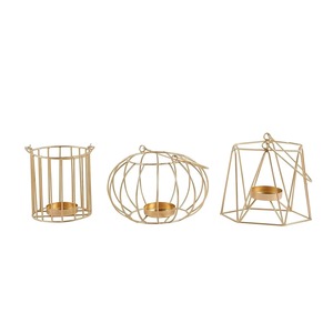 Portavelas Metálico Hecho a Mano en Forma de Corazón o Óvalo, Decoración Navideña de Lujo para el Hogar, Portavelas Elegantes - Product Image 1