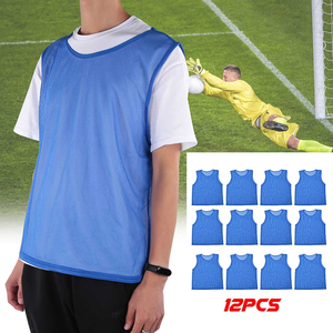 12 Chalecos Deportivos para Exteriores, para Entrenamiento de Fútbol, Transpirables, para Adultos, Color Azul Oscuro - Product Image 3