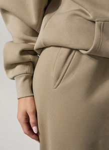 Nueva Colección 2026 Conjunto de Sudadera con Capucha de 2 Piezas para Mujer, Color Caqui, Corte Holgado, Largo Completo, Ropa Casual, Material de Felpa, Para Todas las Temporadas, Color Sólido - Product Image 3