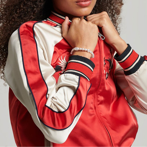 Chaqueta Varsity de Satén Delgado Recubierto de Alta Calidad para Mujer, Talla Grande, Informal, Impermeable, Ligera, Cortavientos, para Otoño - Product Image 4