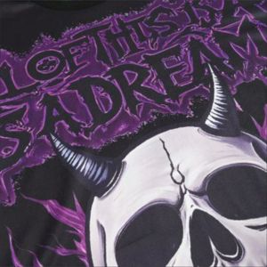 T-shirt personnalisé en coton 100% avec strass, délavé à l'acide, coupe oversize, épaules tombantes, style streetwear décontracté, écologique, avec motif graphique pour homme - Product Image 3