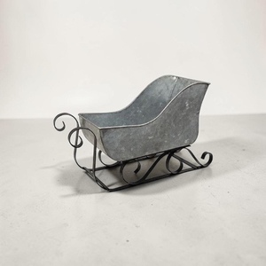 Modern Metal <b>Christmas</b> <b>Sleigh</b> Decor with Curved Iron Frame and Galvanized Finish Factory Wholesale Custom Size - Product Image 6