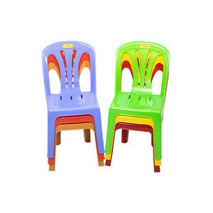 Chaises de cuisine modernes en plastique multicolore avec dossier, empilables en toute sécurité pour la maison, le bureau, l'appartement et l'école. - Product Image 1