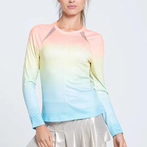 Women Slim Fit Solid Logo Breathable Jersey Polyester 220g Sublimation T Shirts - Product Image 4