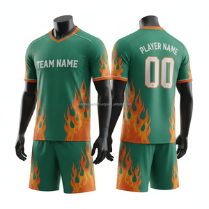 ชุดฟุตบอลสโมสรแบบกำหนดเอง เสื้อฟุตบอลพร้อมชุดทีมพิมพ์ลายโลโก้ ชื่อ และหมายเลขด้วยเทคนิค Sublimation - Product Image 6
