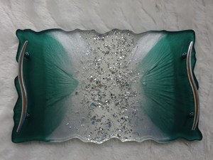 Luxury Carved Resin Tray for Home Coffee <b>Table</b> <b>Vanity</b> Serving Snacks Drinks Organizing Jewelry Decorative Single Tableware - Product Image 6