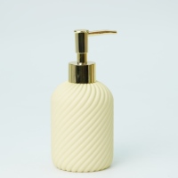 Distributeur de savon cylindrique en résine écologique, accessoire de salle de bain pour la maison et l'hôtel