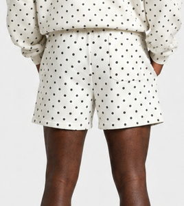 Shorts Bermuda Homme Imprimé à Pois Personnalisé avec Ligne Contrastante, en Coton Molletonné Respirant de Haute Qualité, Coupe Ample, avec Poche Latérale - Product Image 2