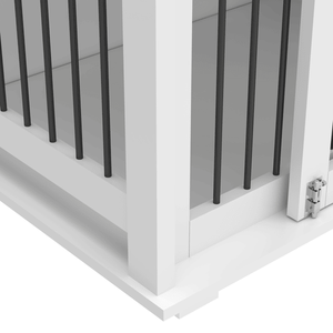 Cage pour chien de grande taille 63 avec 2 tiroirs, séparateur, porte coulissante, résistante à l'eau, pour intérieur, pour deux chiens, meubles pour animaux de compagnie - Product Image 4