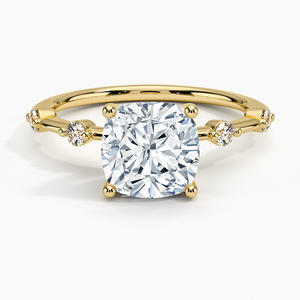 Anillo de compromiso de lujo para mujer con diamante moissanita de cuatro puntas y engaste múltiple redondo de plata 925, regalo de moda para eventos nupciales - Product Image 1