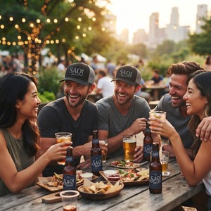 Gorra Trucker de 5 Paneles con Visera Alta, Bordado Personalizado, Cierre Snapback, Estilo Béisbol, para Bodas, Diseño Australiano - Product Image 5