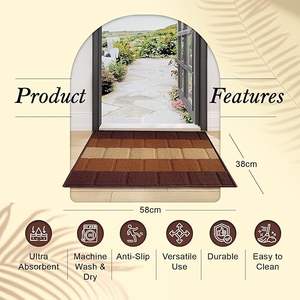Tapis d'entrée antidérapant | (38x58cm) Tapis de salon pour porte d'entrée |   Tapis de sol en polypropylène pour la maison, le bureau, la chambre et la cuisine - Product Image 6