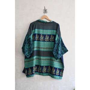 Kimono de Seda Hecho a Mano para Mujer, Bata Corta Estampada, Camisón Sexy, Bata de Novia, Lencería, Regalo - Product Image 4