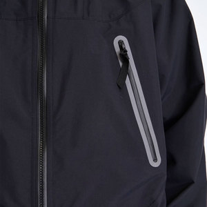 Veste matelassée imperméable à capuche pour homme, couleur unie, fermeture éclair, style sportif, vêtement d'extérieur d'hiver, coupe ample, en polyester - Product Image 5