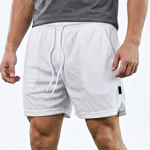Pantalones Cortos de Malla Personalizados para Hombre, de Color Sólido, para Natación, Gimnasio y Entrenamiento, con Cordón Ajustable en la Cintura - Product Image 1