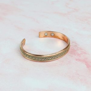 Bracelet jonc en cuivre pur poli, fait main, style traditionnel, bijoux de mode pour mariage, fournisseur en gros - Product Image 3