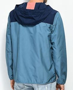 Veste coupe-vent sur mesure/Veste coupe-vent à capuche bleu marine et rose de haute qualité sur mesure - Product Image 6