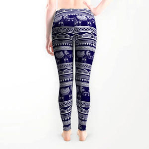 Women's High Waist Full Length Leggings Elephant <b>Pattern</b> Stretch <b>Knitted</b> Spandex Polyester Quick Dry Invisible Pocket Sporty All - Product Image 2