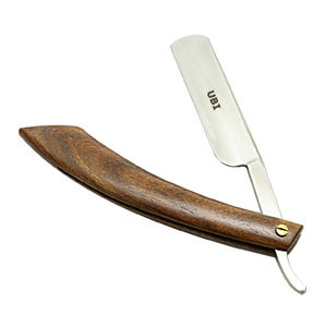 Rasoir droit à lame fixe UBI UBI-6111213-1 en acier à haute teneur en carbone, manche ergonomique en bois, rasage traditionnel à l'eau, soin de la barbe - Product Image 2