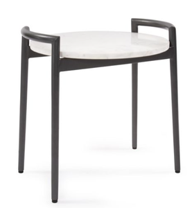 Table basse moderne aspect marbre, table d'appoint en métal, table d'appoint à structure en fer pour salon, chambre à coucher, meubles de salon, prix bas - Product Image 2