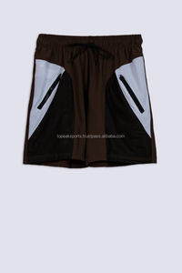 Shorts de sport pour homme, color block, légers, respirants, pour la course à pied, la gym, l'entraînement, vêtements décontractés avec cordon de serrage élastique à la taille - Product Image 2