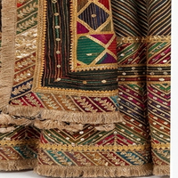 Blusa Étnica Afgana Kuchi Hecha a Mano de Alta Calidad y Personalizable para Mujer, Vestido Tradicional de Seda y Algodón para Fiestas, Todas las Temporadas, Estilo Vintage