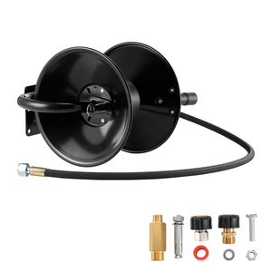 Avvolgitubo per Idropulitrice in Acciaio Rinforzato 4000PS, 15m x 3/8 Pollici, Montaggio a Parete/Pavimento/Camion, Standard CNS - Product Image 1