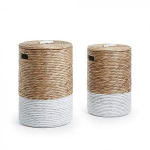 Cestas de Almacenamiento Duraderas de Jacinto de Agua Natural Hechas a Mano para el Hogar y Almacenamiento Minorista, Fabricante, Sostenibles y Ligeras - Product Image 3