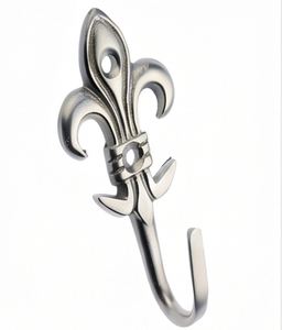 Vintage Fleur De Lis Wall <b>Hook</b> Metal Single <b>Hook</b> For Clothing Storage Decorative Design Anti Rust Finish Stylish Home Decor - Product Image 4