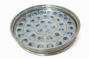 DURABLE STAINLESS STEEL HOLY COMMUNION <b>TRIPLE</b> TRAY SET 120 CUPS <b>MIRROR</b> FINISH STABLE BASE CHURCH USE - Product Image 5