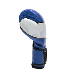 Gants de boxe professionnels personnalisés en cuir véritable avec double logo, confortables, imperméables, tailles 8oz et 12oz, pour l'entraînement et la compétition. - Product Image 1