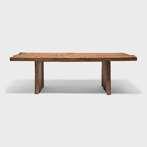 Mesa de Comedor Rústica de Madera de Olmo Reciclada, Muebles Hechos a Mano Estilo Granja, Mesa de Madera Natural Vintage, Decoración para Cocina de Casa de Campo - Product Image 1