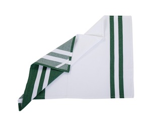 Ensemble de torchons de cuisine en coton rayé, fil teint écologique, blanc avec bords colorés, rectangulaires, tissés, lavables en machine, pour usage domestique, personnalisables - Product Image 5