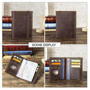 Portefeuille long et fin en cuir véritable vintage de haute qualité, personnalisé, avec blocage RFID, pour cartes de crédit et passeport, fait main, étui à cartes personnalisé - Product Image 2