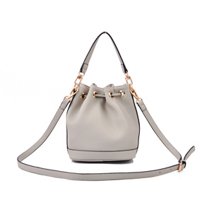 Recycle Product Recycle <b>Bag</b> Leather <b>Women's</b> Gray <b>Bucket</b> Handbag Drawstring Shoulder <b>Bag</b> Minimalist Style Daily Use - Product Image 3