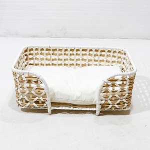 Cama Minimalista para Gatos de Plástico, Rectangular, con Patrón Geométrico, Transpirable, con Almohada Extraíble y Lavable, para Interiores, Dormitorio, Todas las Estaciones - Product Image 3