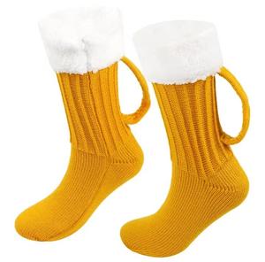 Chaussettes courtes pour hommes, jaunes, unies, antidérapantes, en acrylique tricoté, avec bordure en polaire blanche, standard, pour le sport d'été - Product Image 4