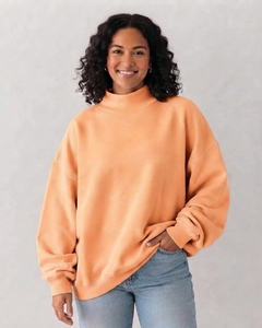 Sweat-shirt à col montant décontracté surdimensionné, coupe professionnelle personnalisée, en tissu polaire tricoté, services OEM - Product Image 1