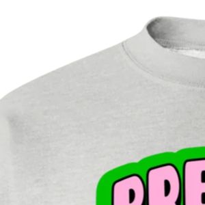 Sudadera de cuello redondo con estampado gráfico Grey Pretty Girls Only, de manga larga, puños acanalados, informal, de forro polar para mujer, estilo urbano. - Product Image 6