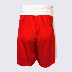 Shorts de bain mi-taille pour hommes, rayures latérales rouge et blanc, respirants, décontractés, en Spandex/Polyester - Product Image 3